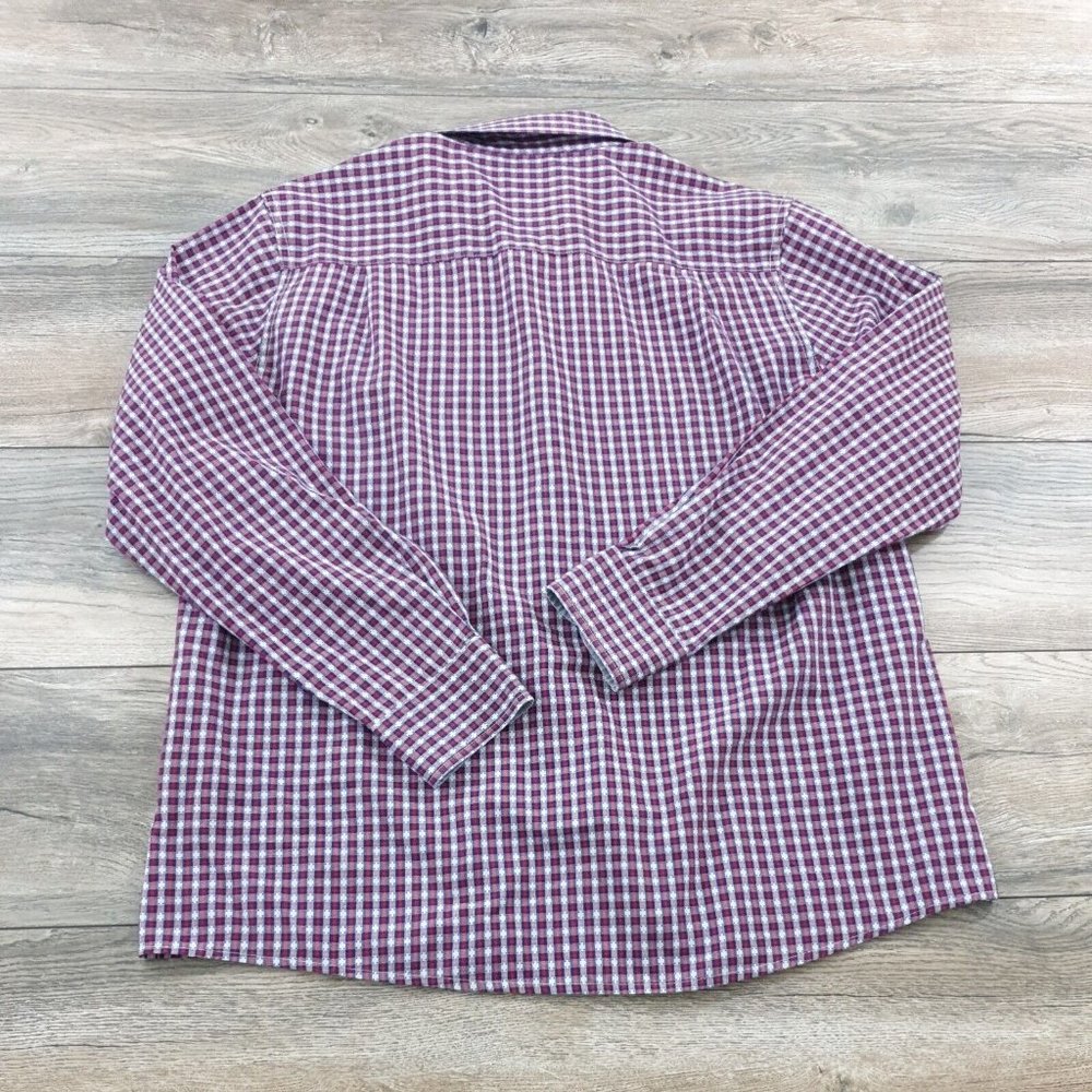 Haggar Clothing Mens Large Dress Shirt Long Sleeve Office Work Casual Patriotic - Picture 6 of 9